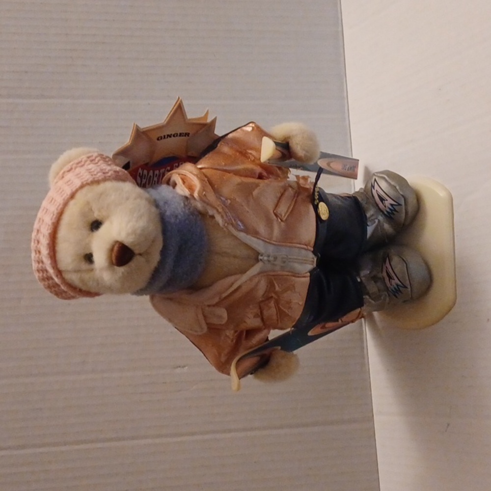 4/$40 Skier Brass Button Bear (Ginger) - Sports Bears Collectable